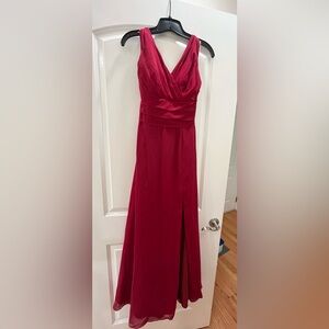 Azazie Bianca Bridesmaid Dress - Burgundy (Size 8)